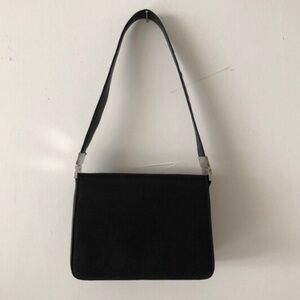 Andrew Marc Y2K Leather Side Elegant Black Shoulder Bag